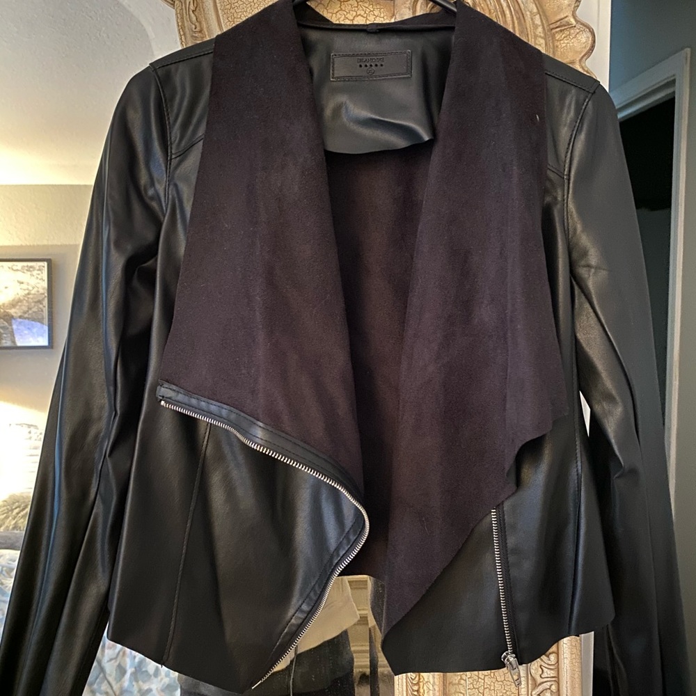 Blank NYC Drape Leather Jacket